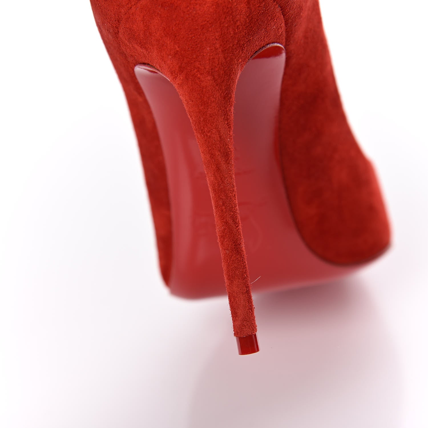 Christian Louboutin Veau Velours Pigalle Follies 100 Pumps 35.5 Flamenco 13 of 19