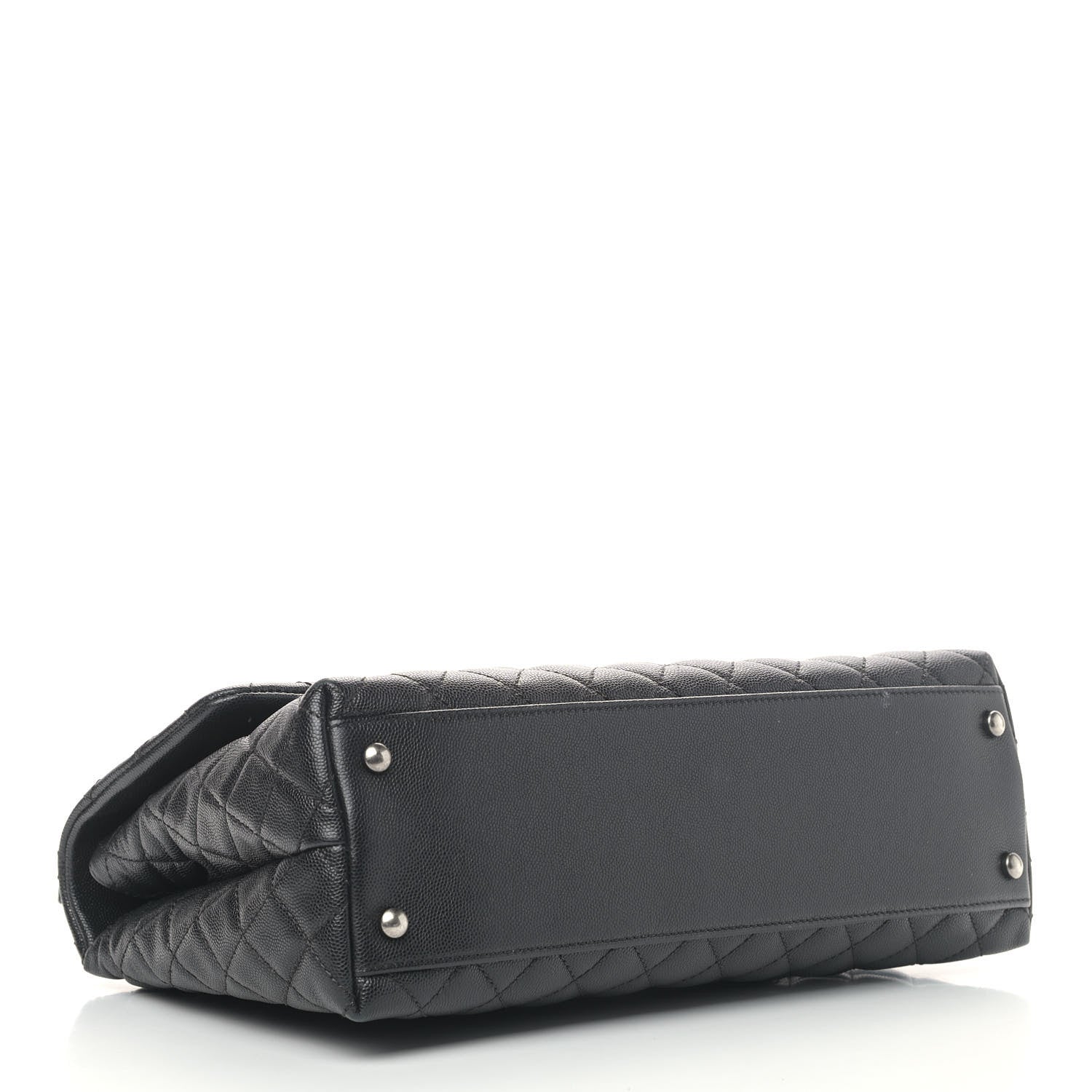 Chanel Caviar Lizard Quilted Medium Coco Handle Flap Black 3 of 13