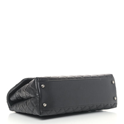 Chanel Caviar Lizard Quilted Medium Coco Handle Flap Black 3 of 13