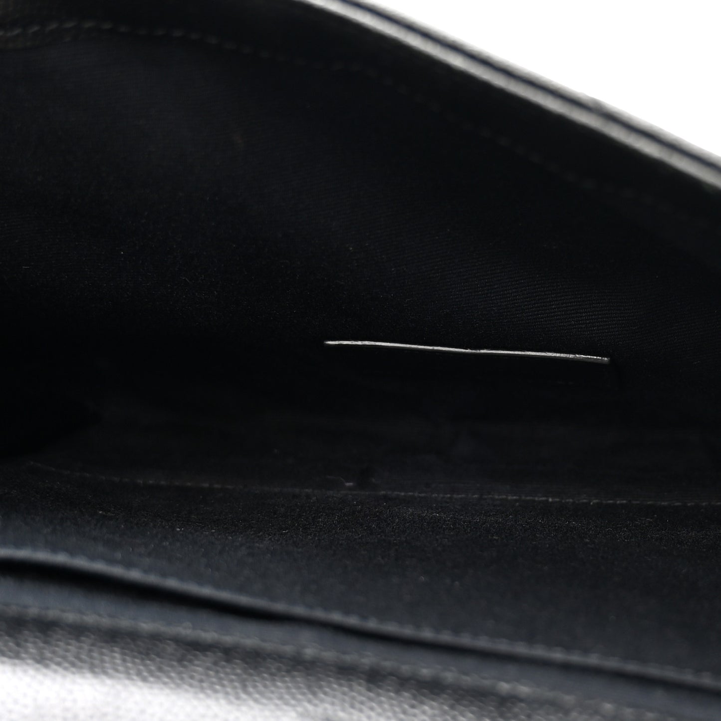 Grain De Poudre Matelasse Chevron Monogram Envelope Clutch Black