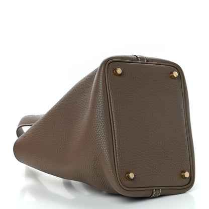 Hermes Taurillon Clemence Picotin Lock 18 PM Etoupe 3 of 4