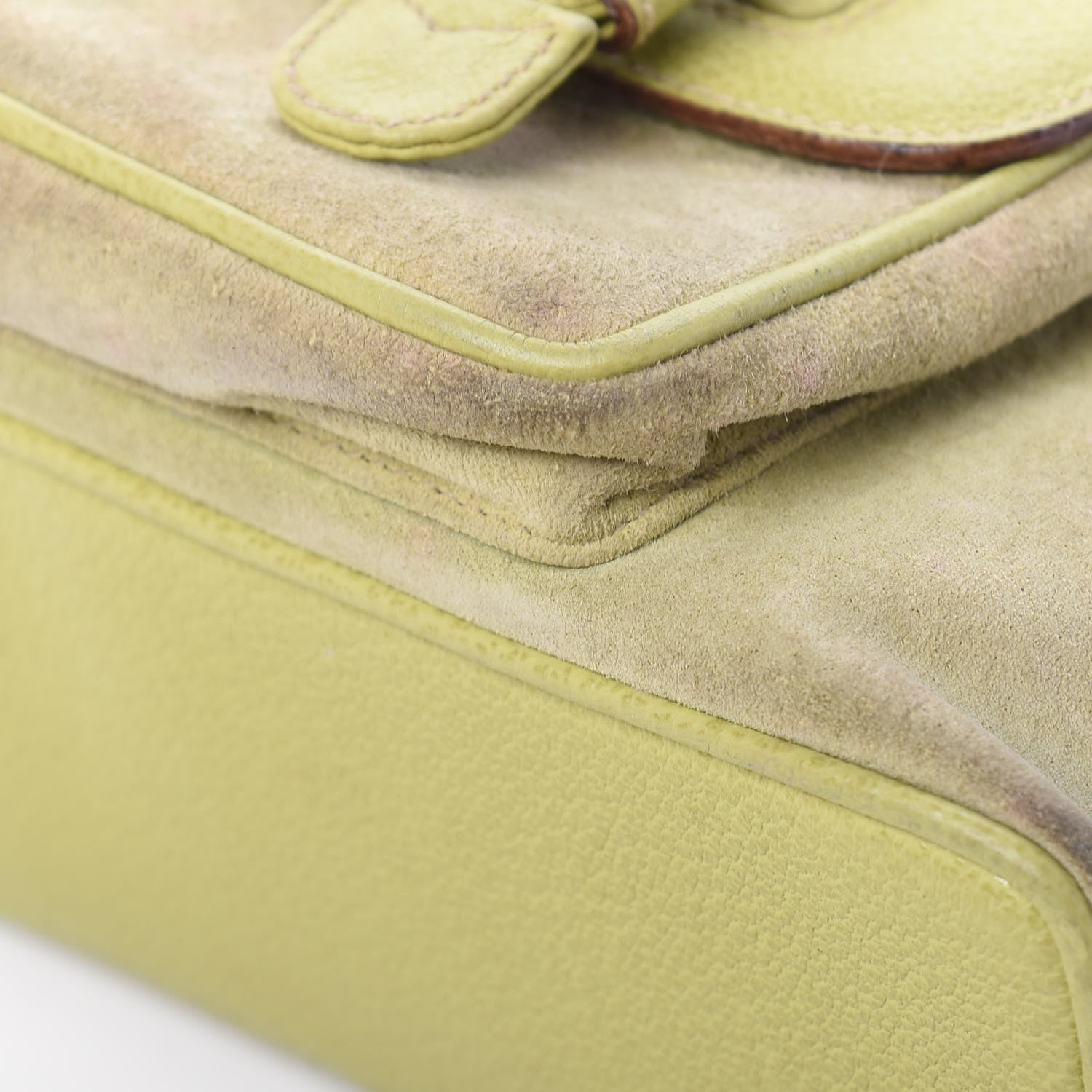 Gucci Suede Calfskin Bamboo Backpack Green 10 of 11