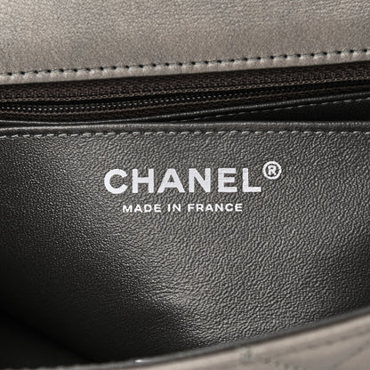 Chanel Metallic Lambskin Quilted Mini Rectangular Flap Dark Grey 5 of 10
