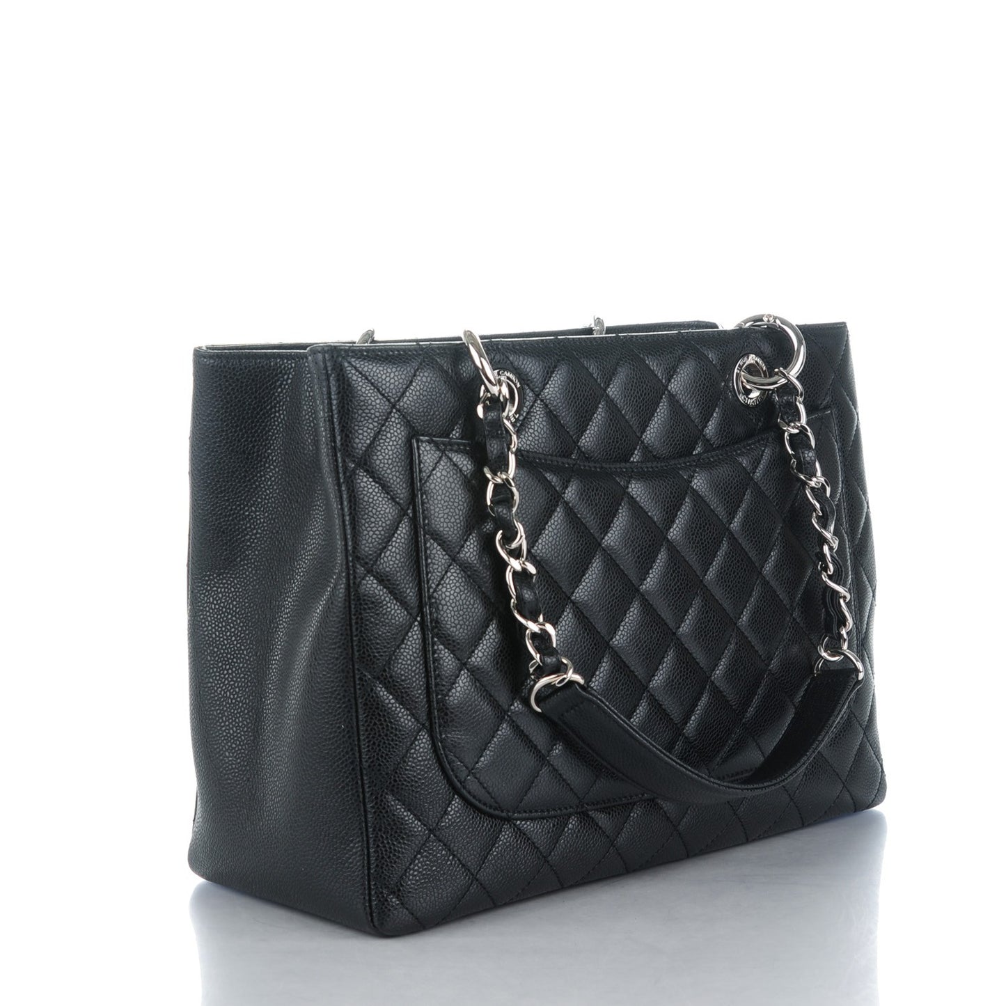 Caviar Quilted Grand Shopping Tote GST Black