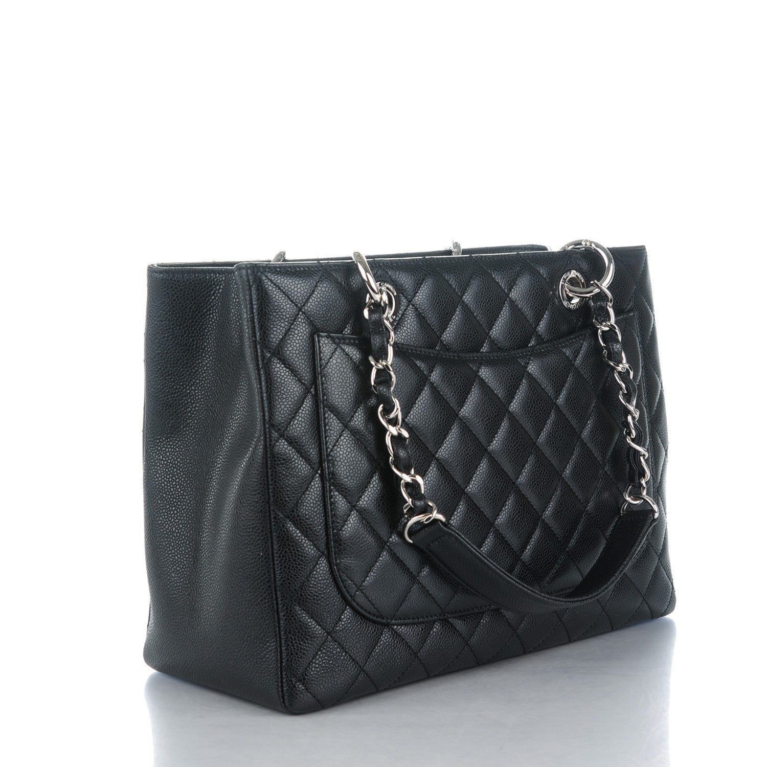 Chanel Caviar Quilted Grand Shopping Tote GST Black 3 of 7