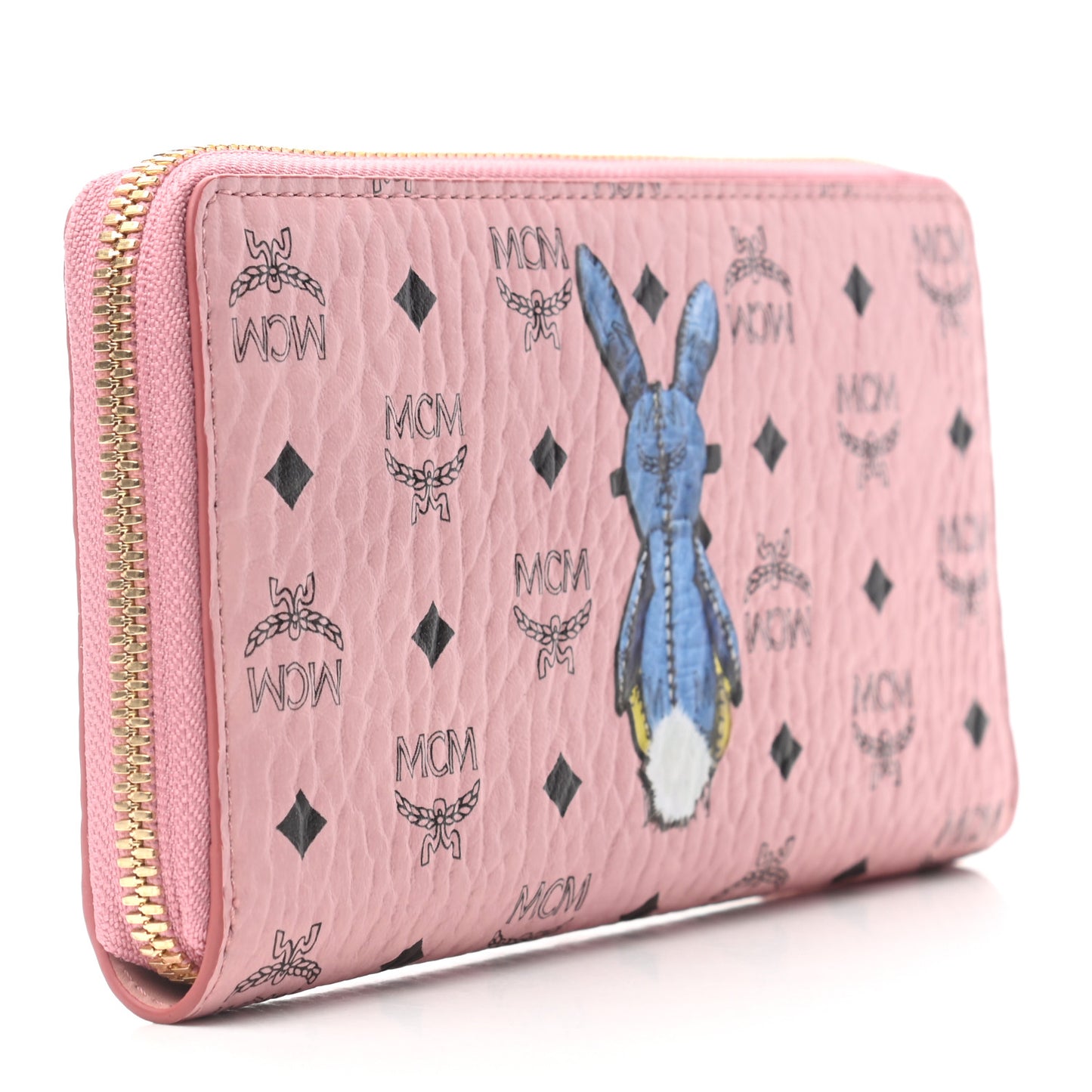Visetos Rabbit Zip Around Large Wallet Pink