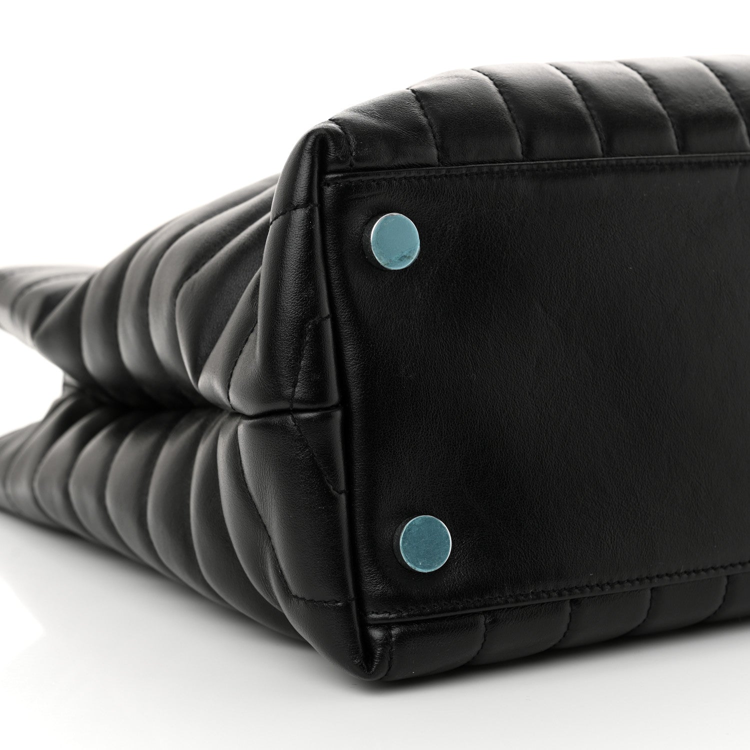 Saint Laurent Calfskin Y Quilted Monogram Large Loulou Shopper Black 9 of 13