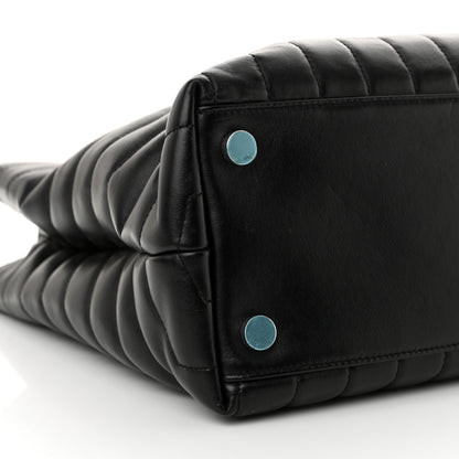 Saint Laurent Calfskin Y Quilted Monogram Large Loulou Shopper Black 9 of 13