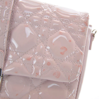 Christian Dior Patent Cannage New Lock Pouch Bag Rose Poudre 8 of 13