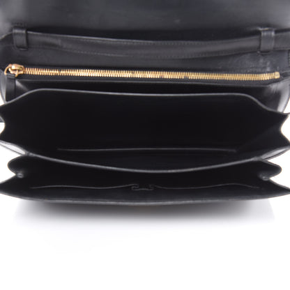 Celine Smooth Calfskin Large Classic Box Flap Bag Black 5 of 25