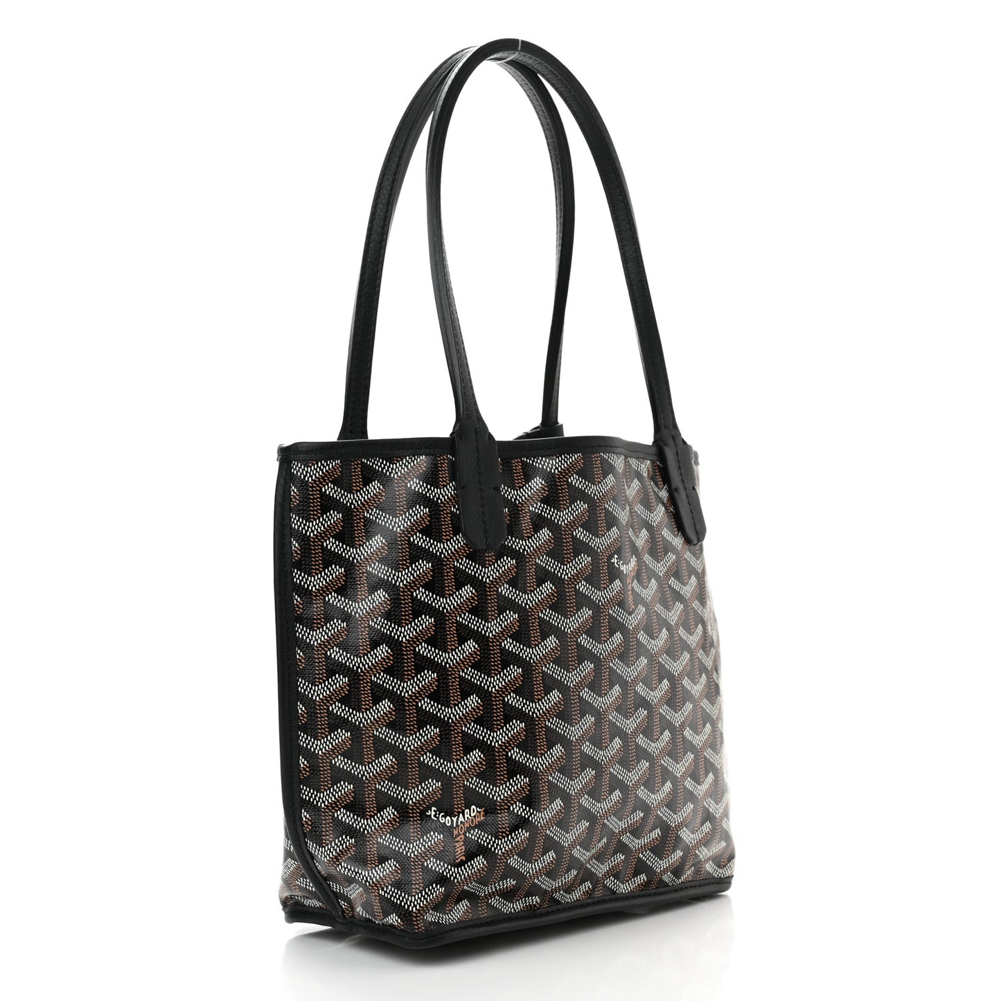 Goyardine Reversible Mini Anjou Black