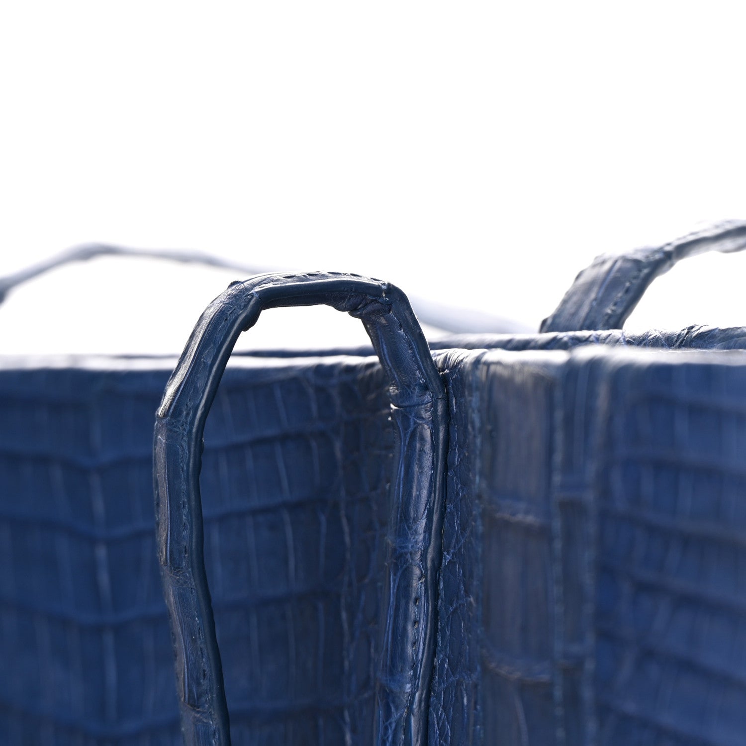 Nancy Gonzalez Crocodile Leaf Tote Electric Blue 15 of 16