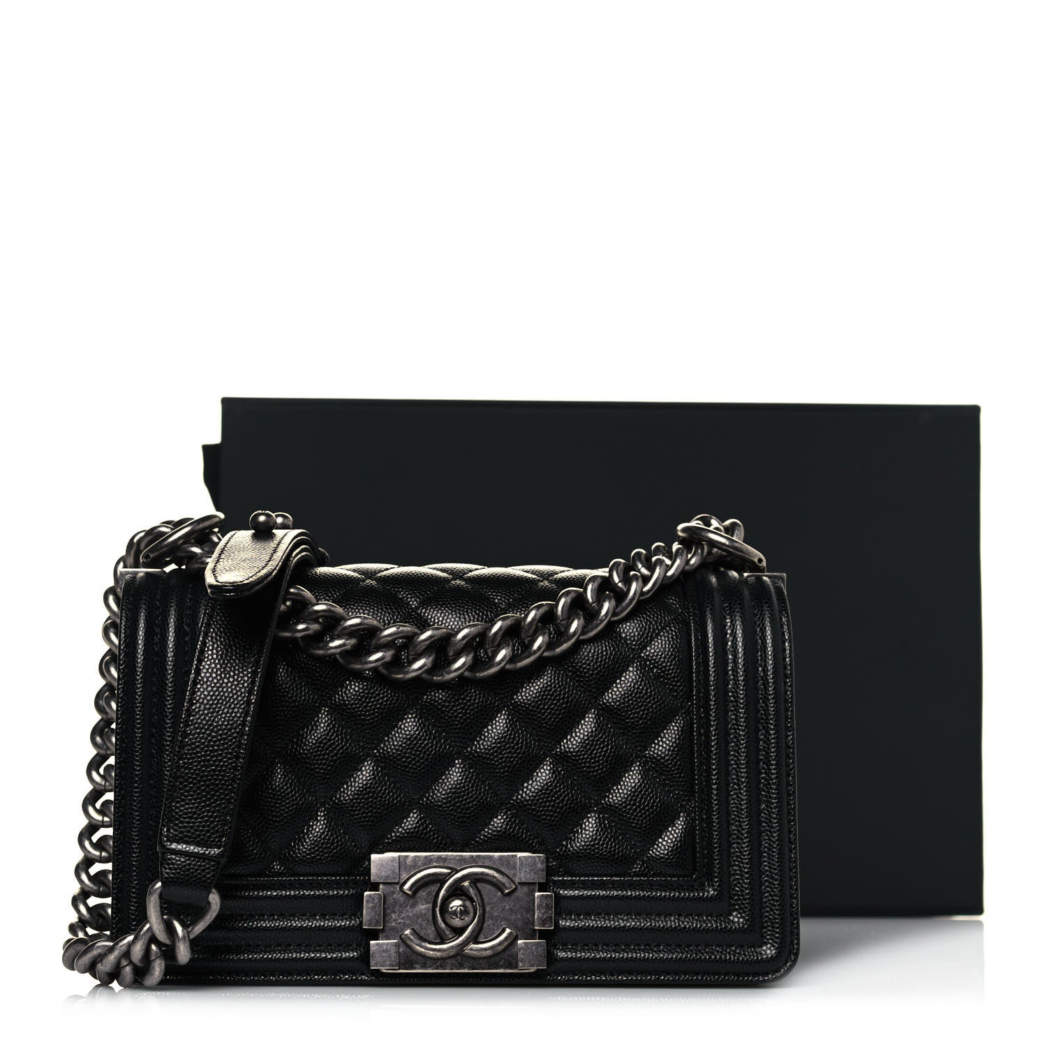 Chanel Caviar Quilted Small Boy Flap Black 13 of 13