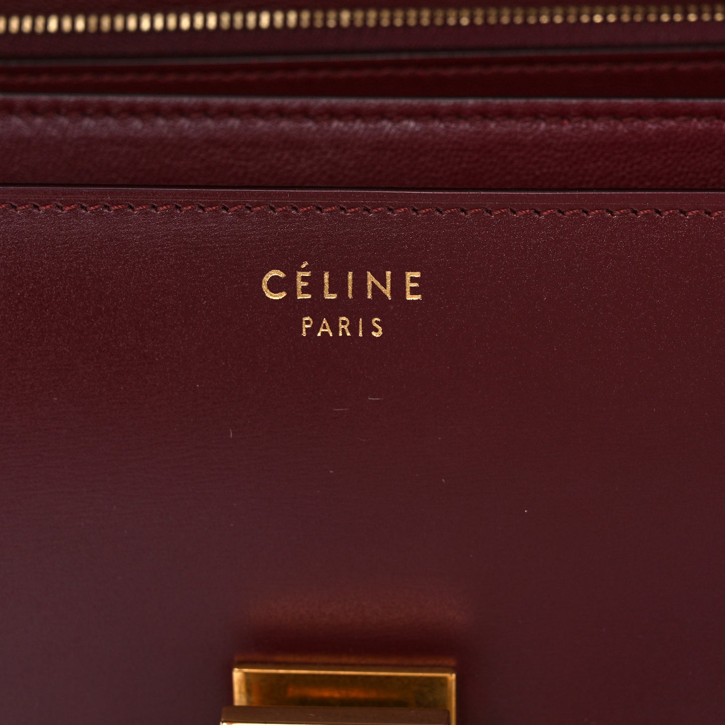 Liege Calfskin Medium Classic Box Flap Bag Burgundy