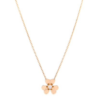 Van Cleef & Arpels 18K Yellow Gold Diamond Mini Frivole Pendant Necklace 7 of 7