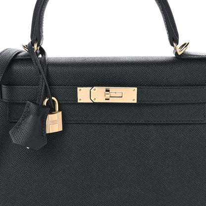 Hermes Epsom Kelly Sellier 28 Black 7 of 10