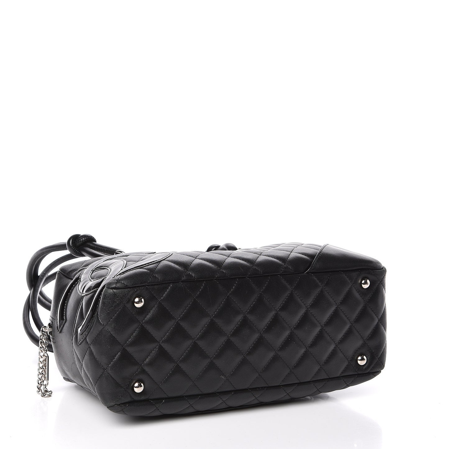 Calfskin Quilted Large Cambon Bowler Black