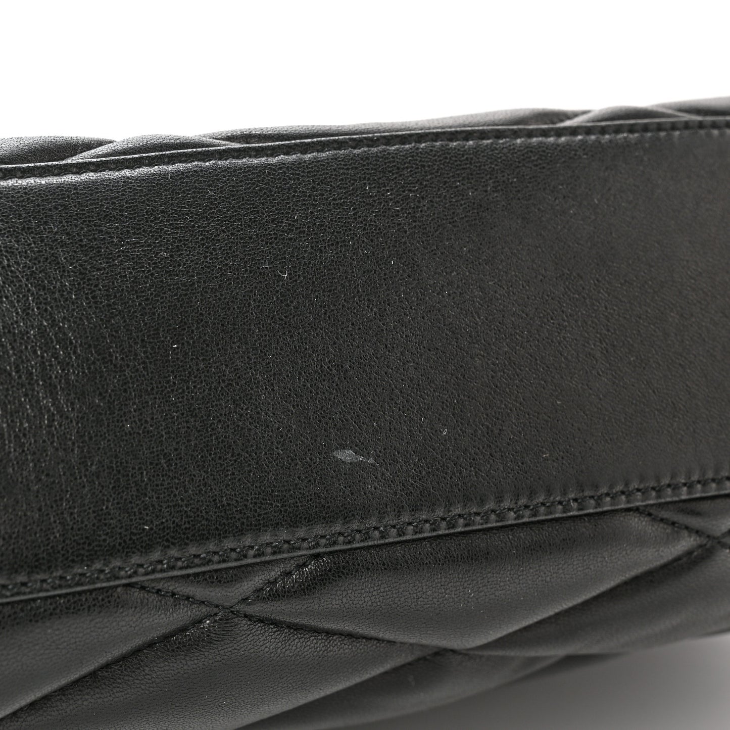 Lambskin Quilted Sade Puffer Envelope Clutch Black