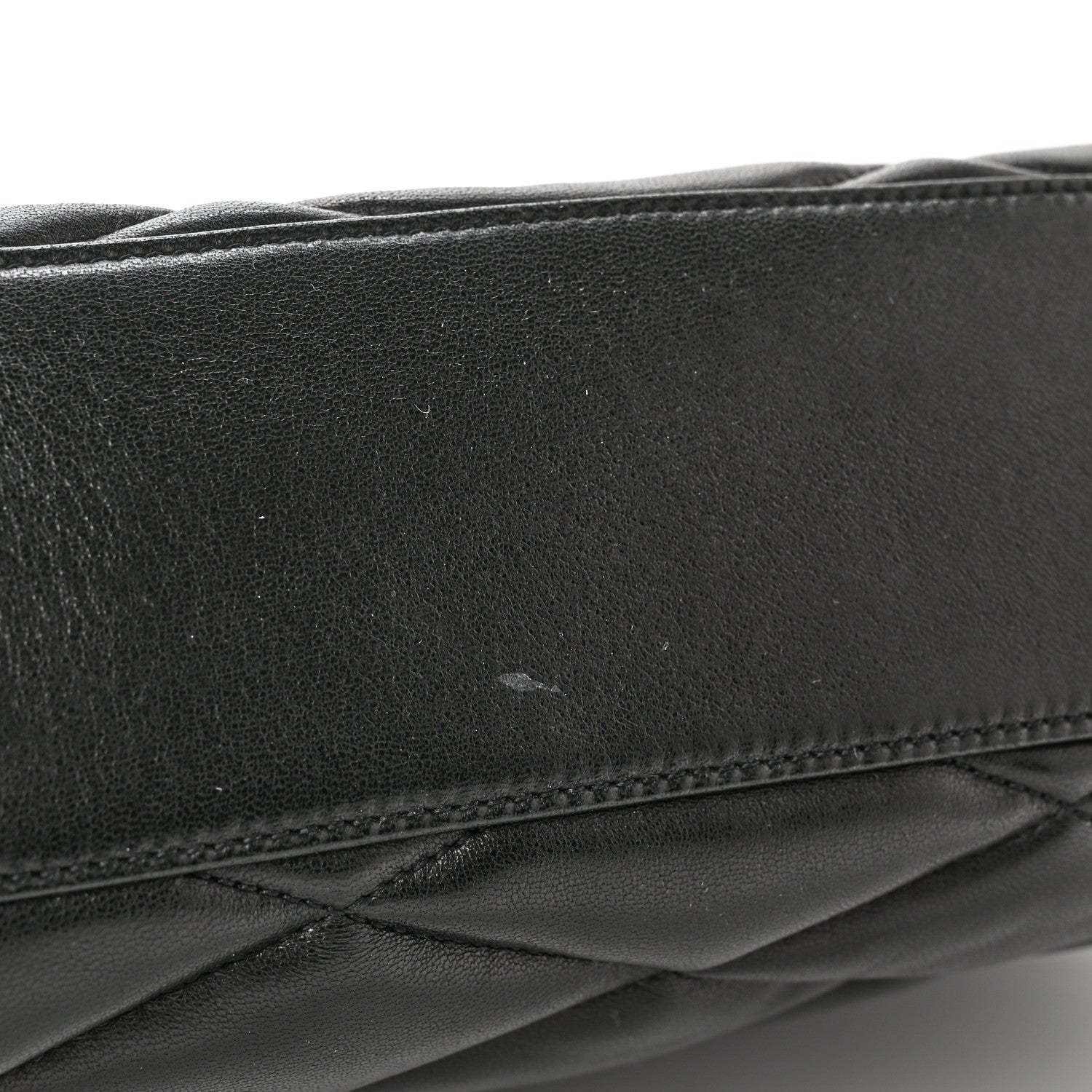 Saint Laurent Lambskin Quilted Sade Puffer Envelope Clutch Black 12 of 13