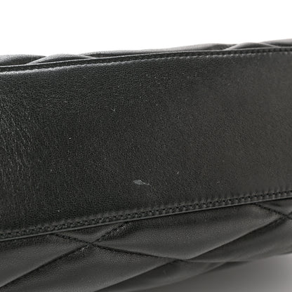 Saint Laurent Lambskin Quilted Sade Puffer Envelope Clutch Black 12 of 13