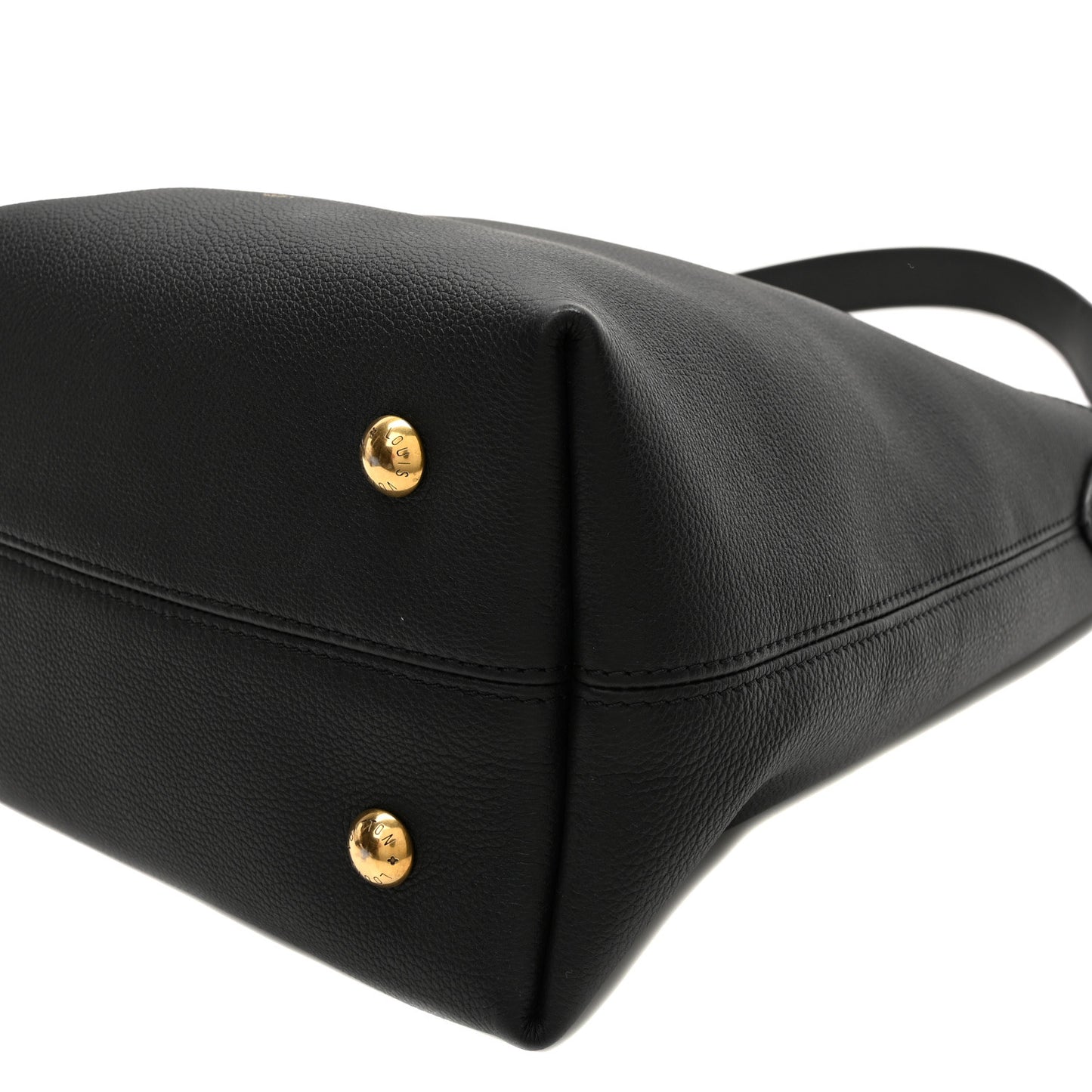 Grained Calfskin Low Key Hobo PM Black