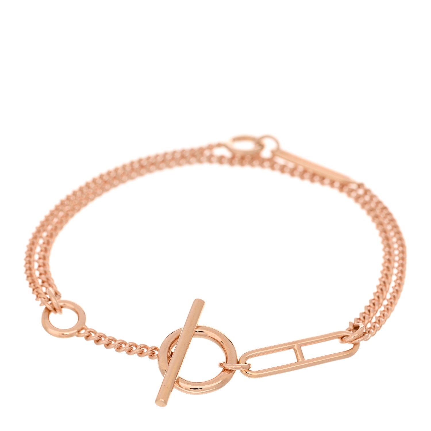Hermes 18K Rose Gold Echappee Bracelet SH 2 of 4
