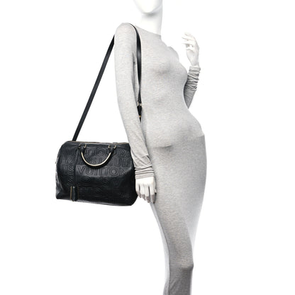 Louis Vuitton Calfskin Embossed Speedy Cube 30 Black 2 of 11