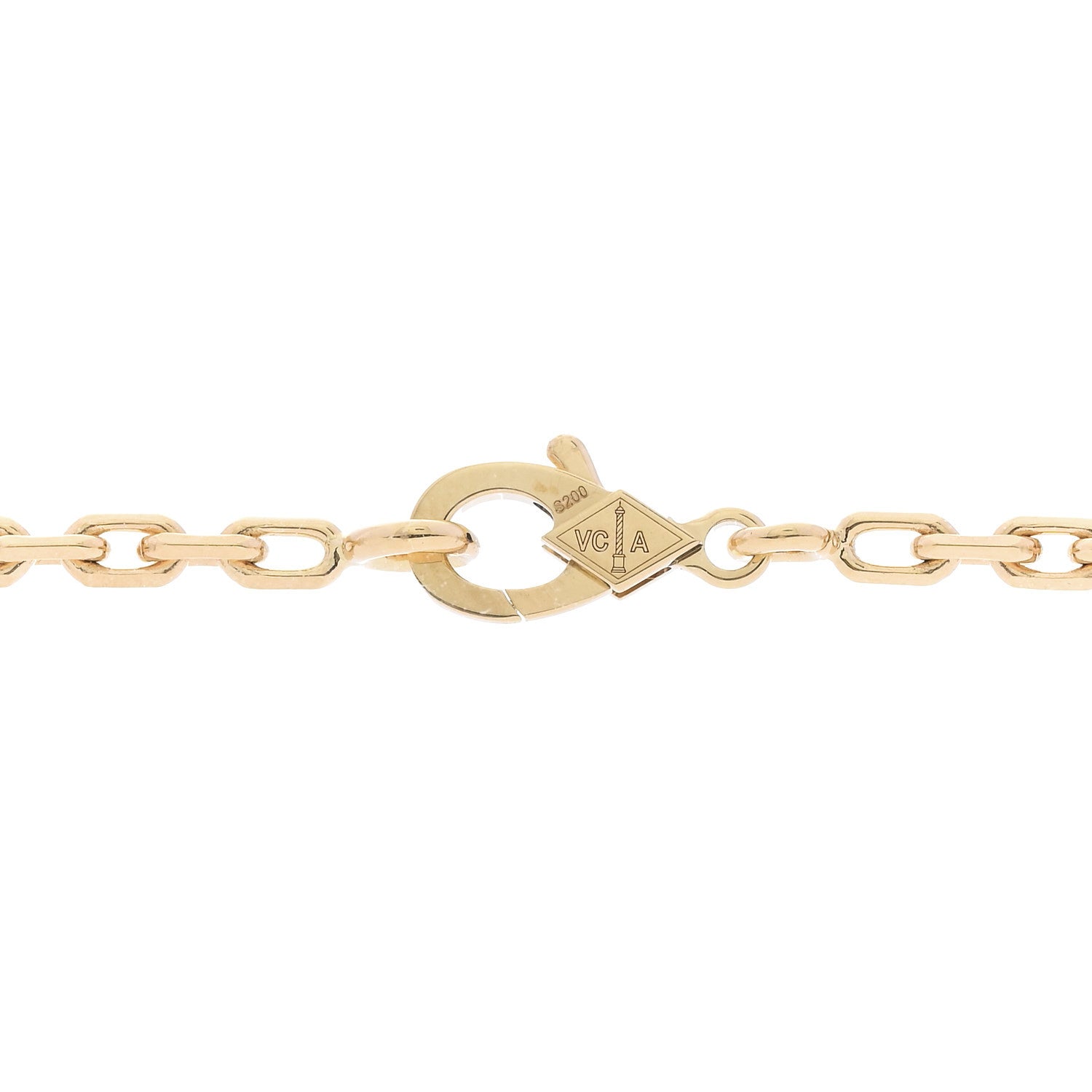 Van Cleef & Arpels 18K Yellow Gold Blue Agate 20 Motifs Vintage Alhambra Necklace 6 of 7