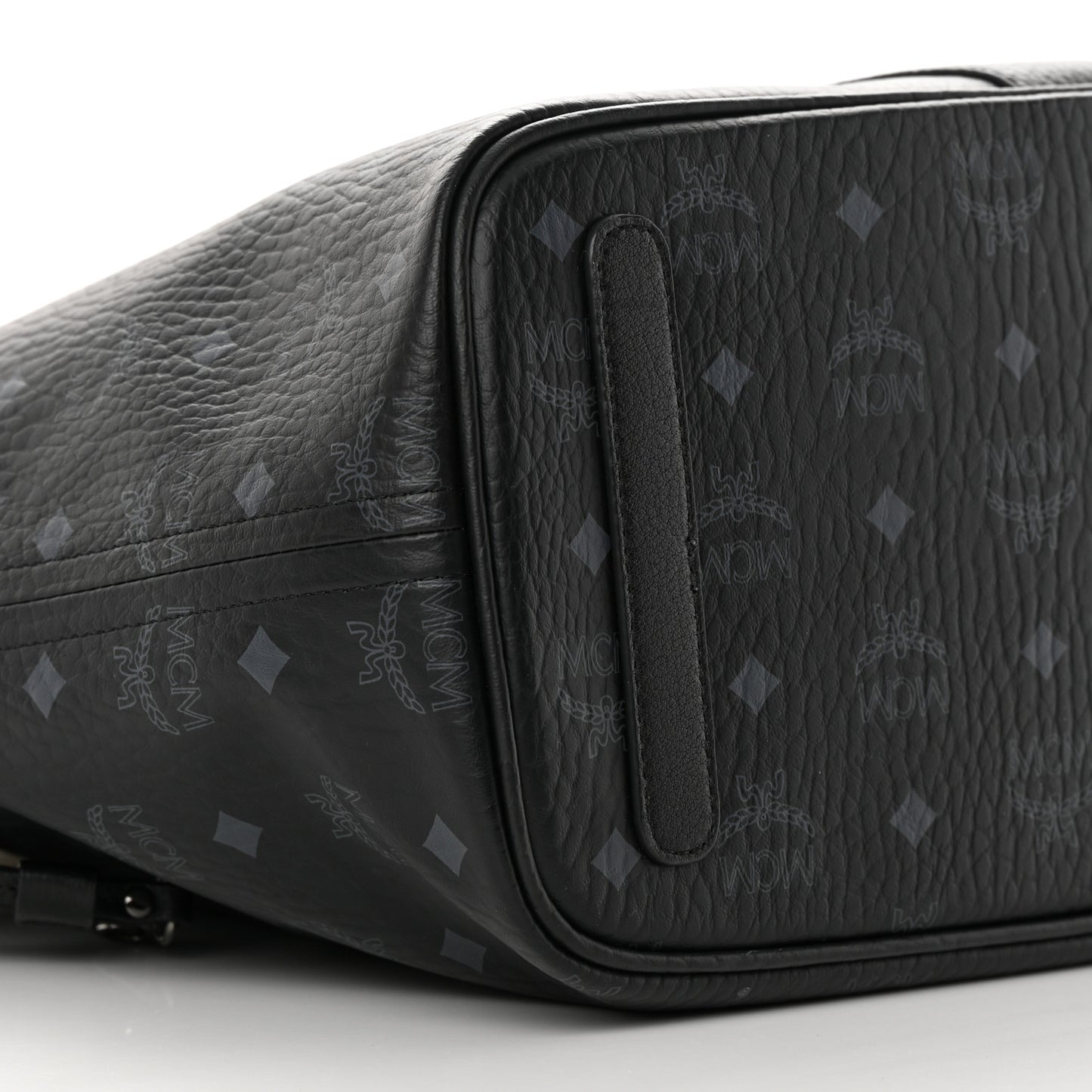 Grained Calfskin Visetos Medium Liz Reversible Shopper Tote Black