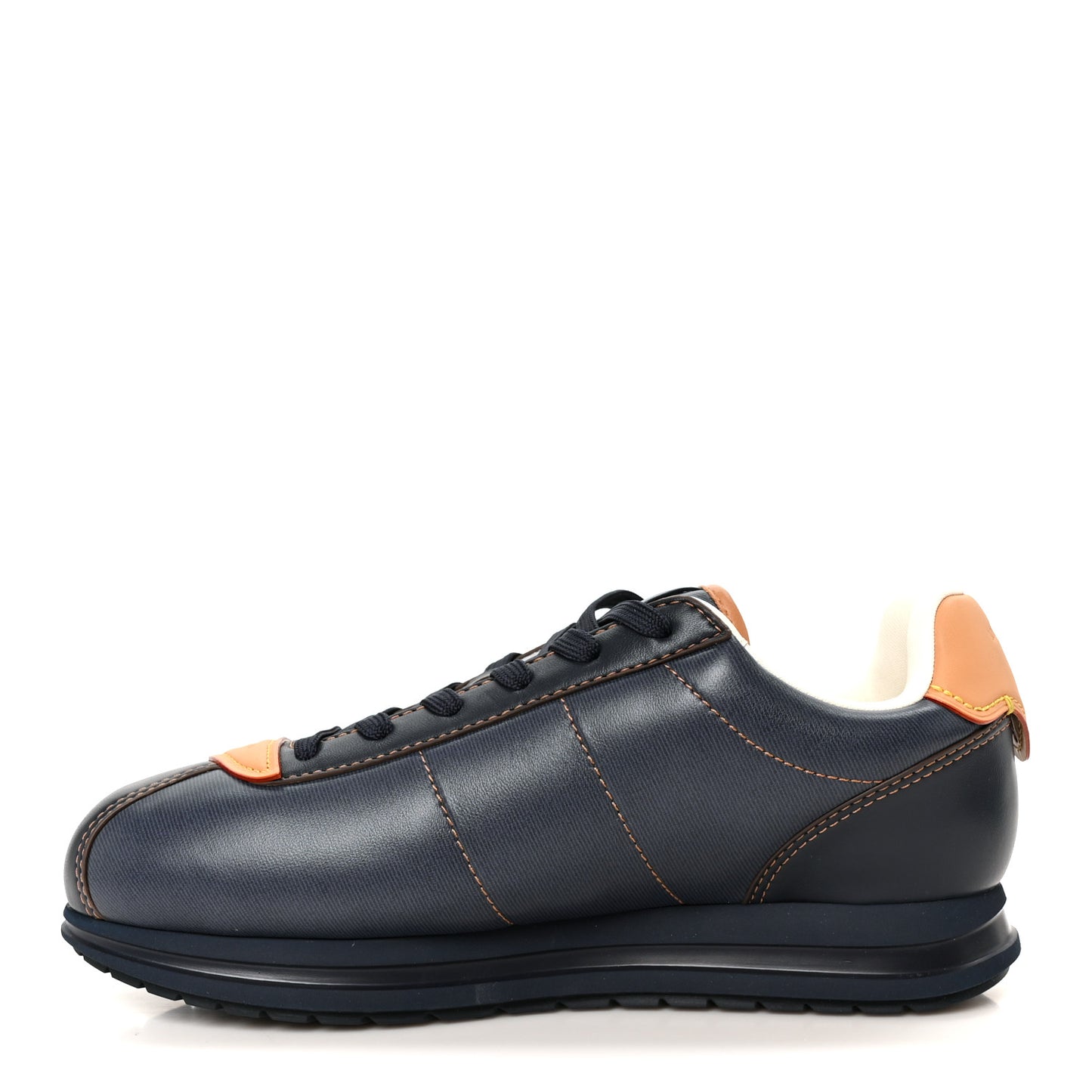 Denim Effect Lambskin Mens LV Buttersoft Sneakers 9.5 Navy Blue