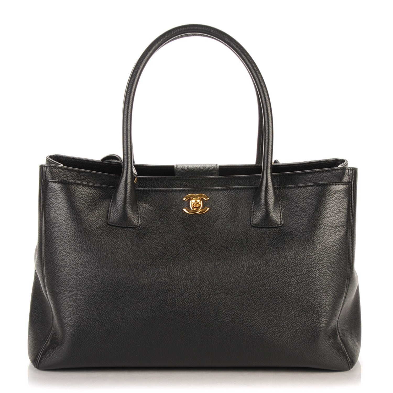 Chanel Calfskin Cerf Executive Shopper Tote Black 1 of 7