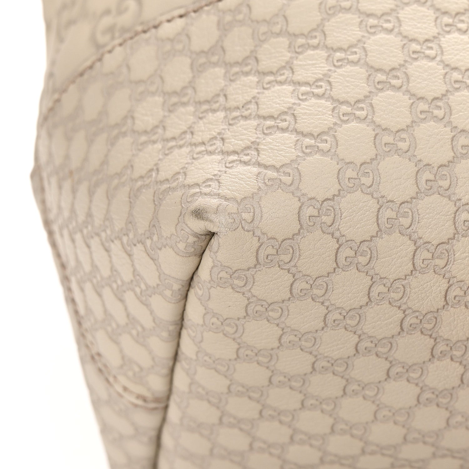 Gucci Guccissima Large Bree Foldover Tote Off White 12 of 14