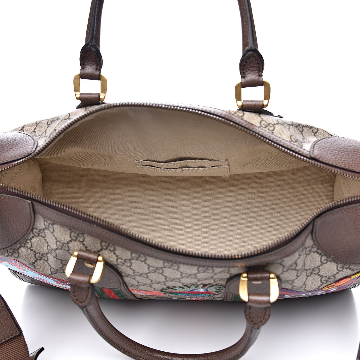 Gucci Soft GG Supreme Monogram Courrier Medium Duffle Bag Beige New Acero Multicolor 5 of 14