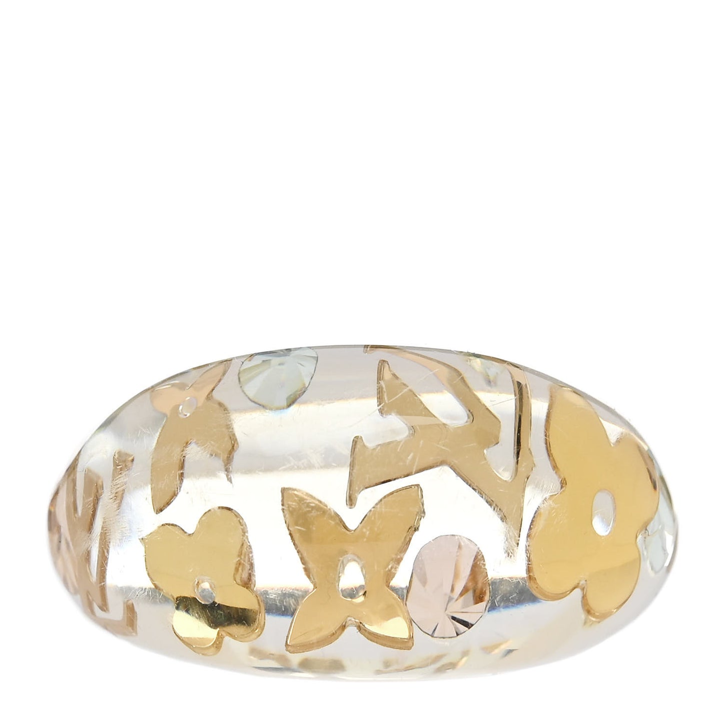 Resin Swarovski Inclusion Ring M 53 6.25 Transparent