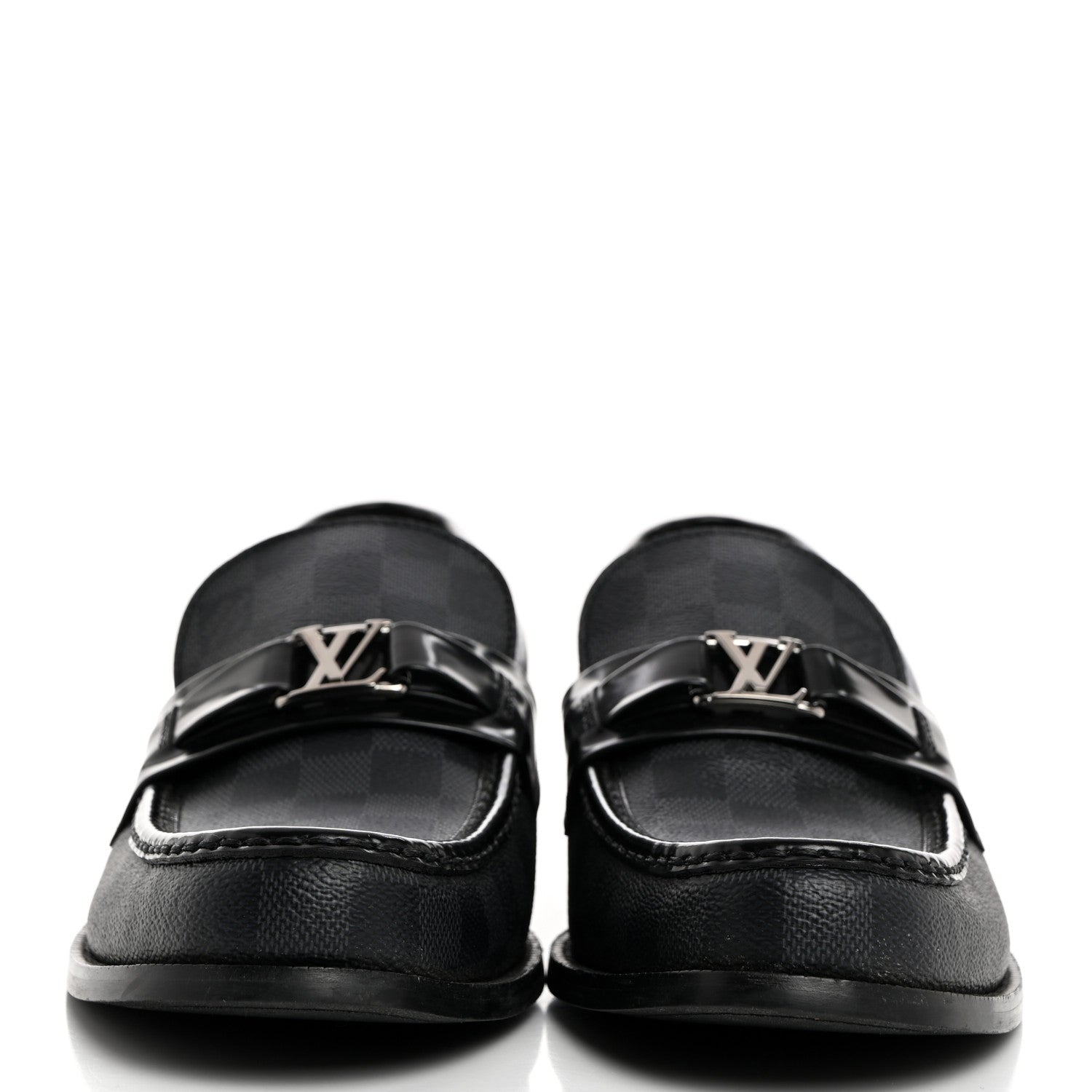Louis Vuitton Damier Graphite Calfskin Mens Major Loafers 11 2 of 10
