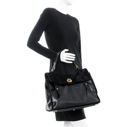 Saint Laurent Pony Hair Patent Large Muse Two Black 2 of 8