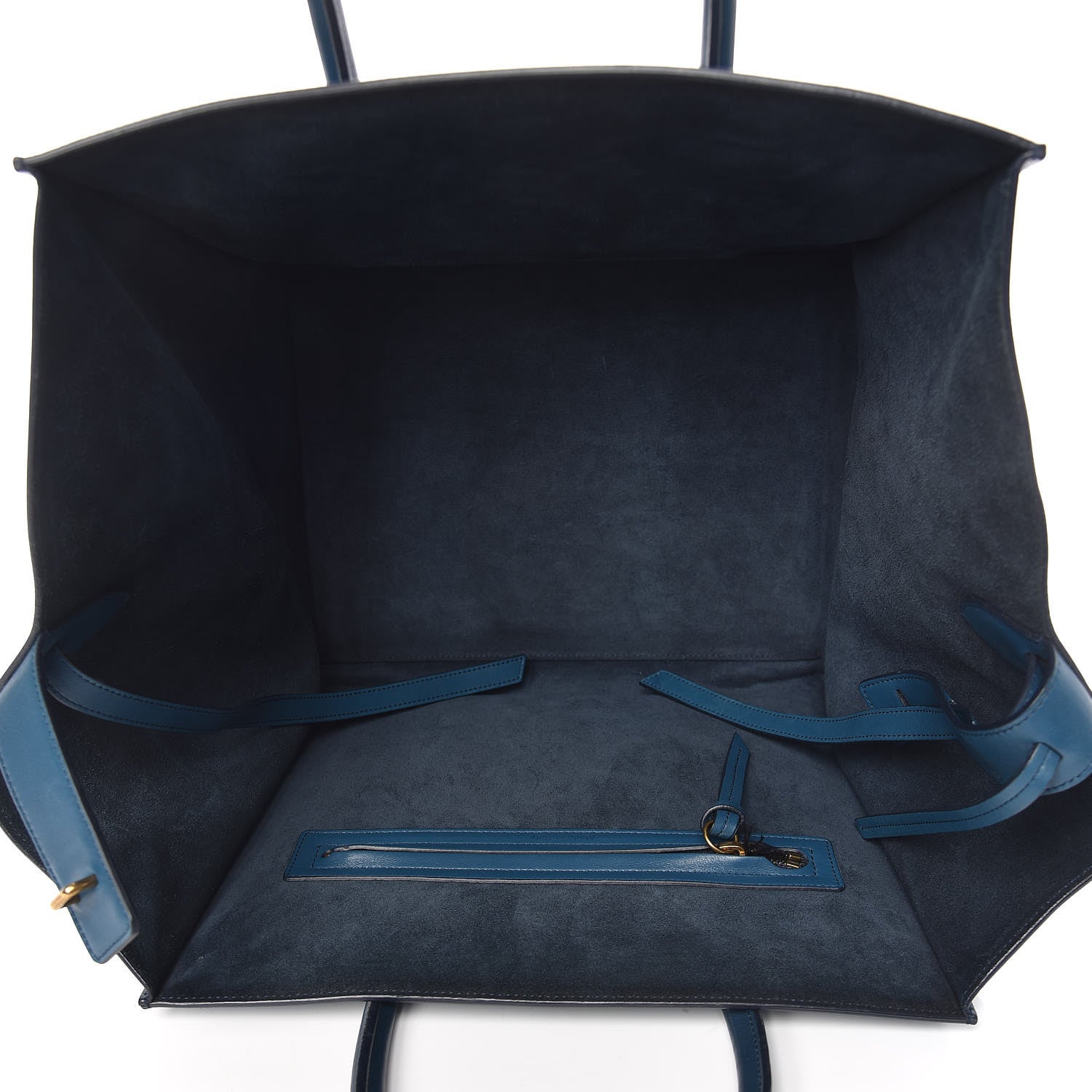 Celine Nappa Calfskin Medium Phantom Luggage Metallic Blue 5 of 9
