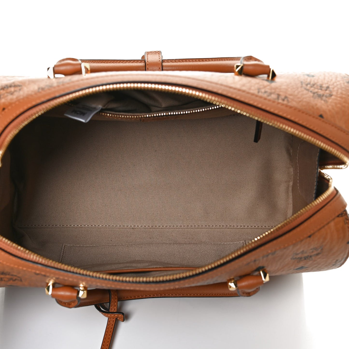 Visetos Medium Boston Bag Cognac