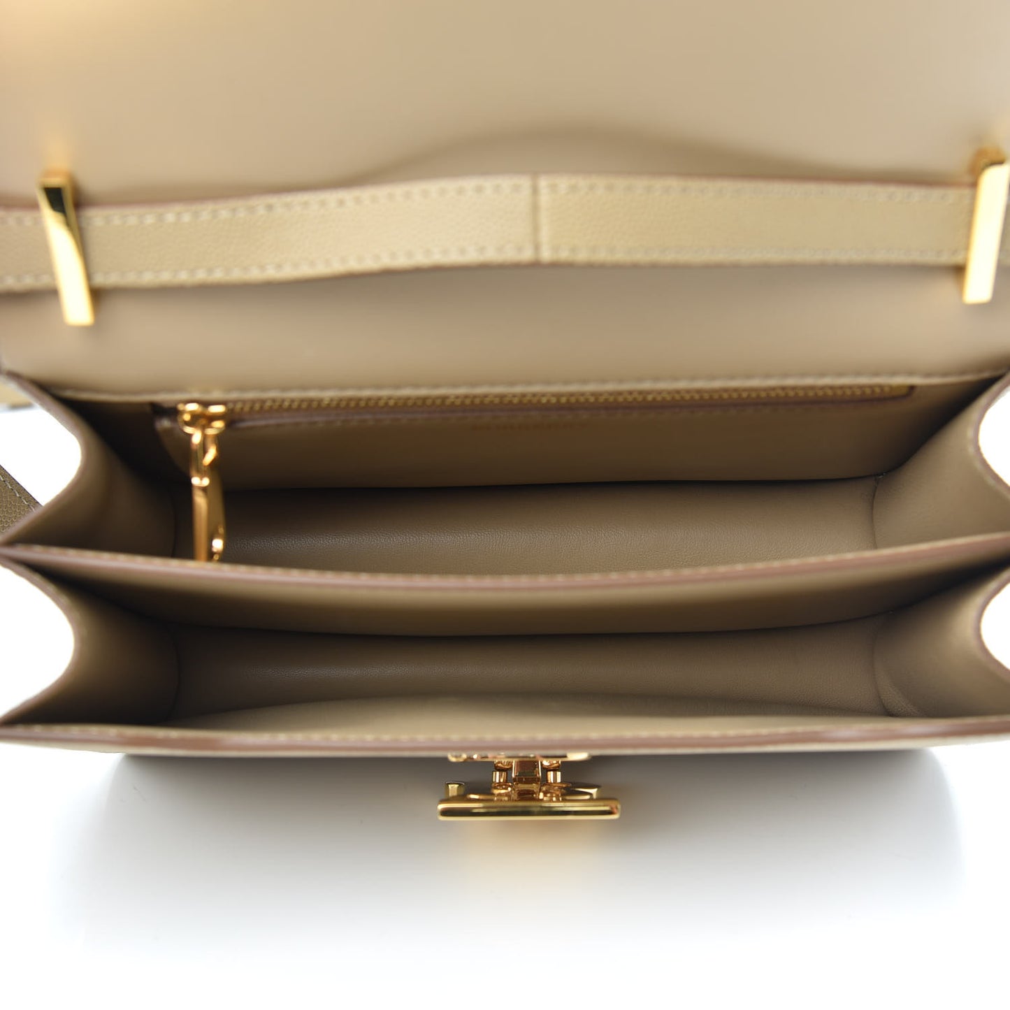 Calfskin Small TB Bag Archive Beige