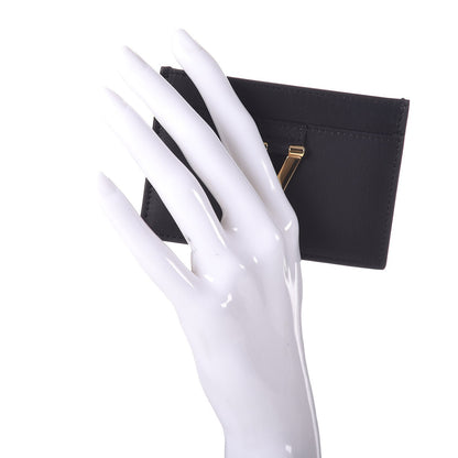 Saint Laurent Calfskin Classic Y Card Case Black 2 of 8