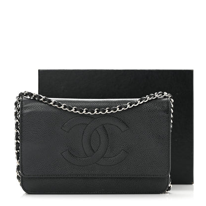 Chanel Caviar Timeless CC Wallet On Chain WOC Black 16 of 20