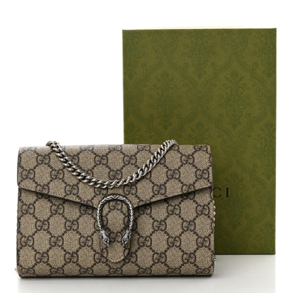 Gucci GG Supreme Monogram Mini Dionysus Chain Wallet Beige Taupe 12 of 12