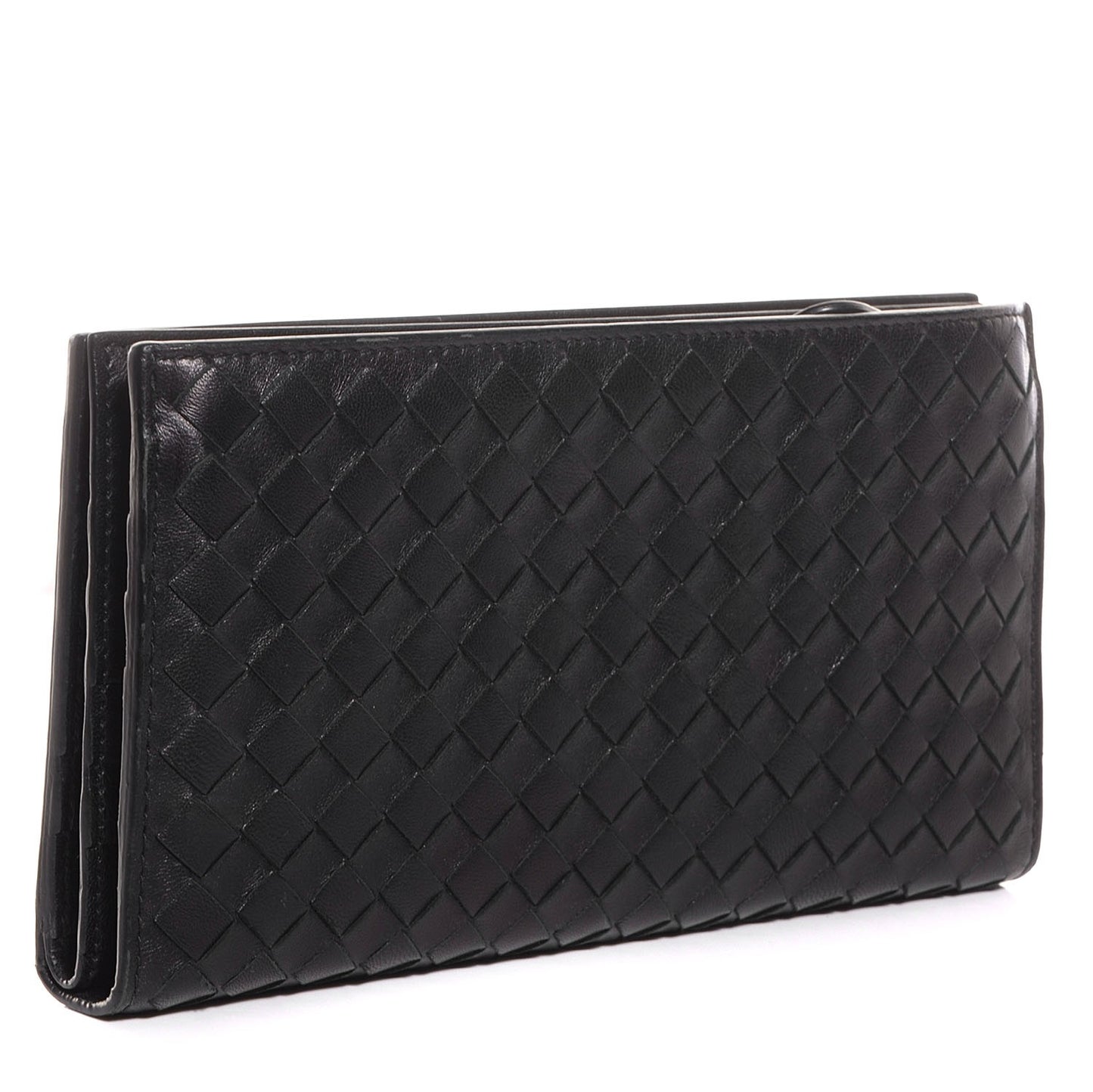 Nappa Intrecciato Continental Wallet Black