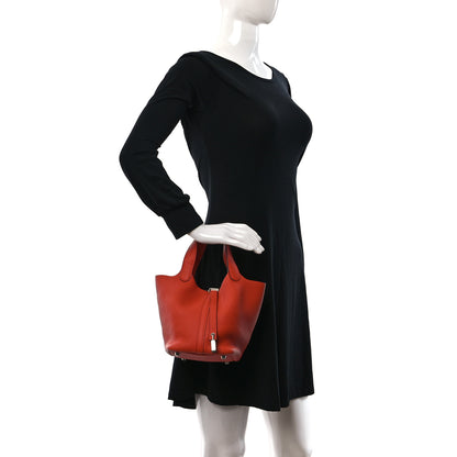 Hermes Taurillon Clemence Picotin Lock 18 PM Terre Battue 2 of 8