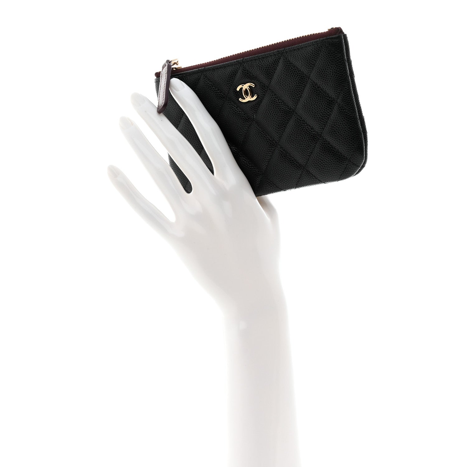 Chanel Caviar Quilted Small Cosmetic Case Black 2 of 8