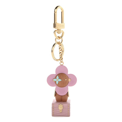 Louis Vuitton Resin Wood Vivienne Trunk Bag Charm Pink 1 of 5