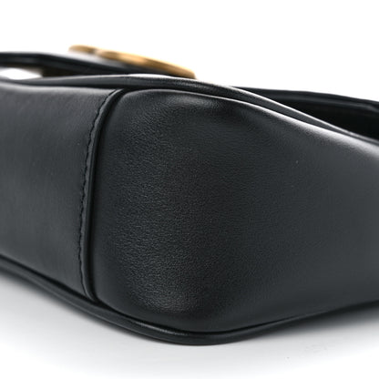 Gucci Calfskin Matelasse Mini GG Marmont Shoulder Bag Black 11 of 11