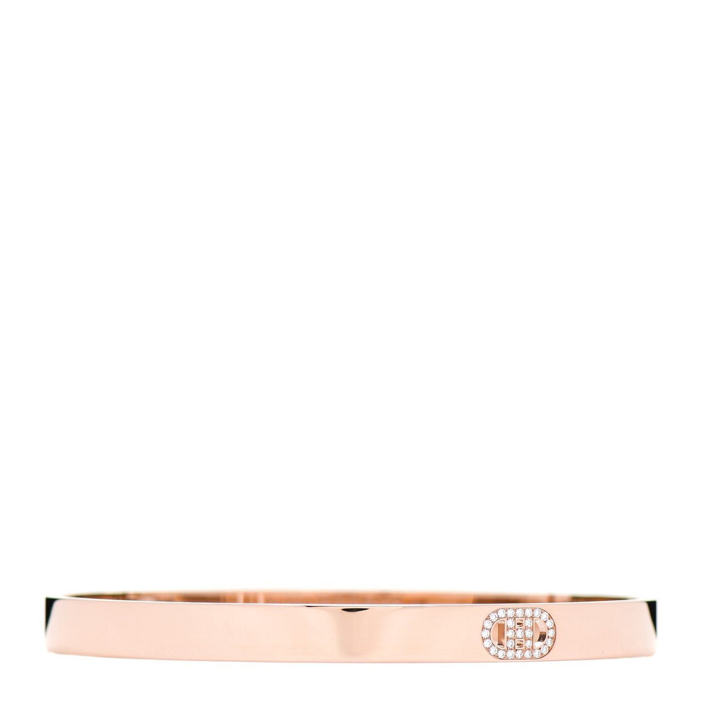 18K Rose Gold Diamond PM H D'Ancre Bracelet ST