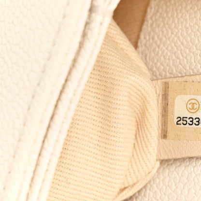 Chanel Grained Calfskin Quilted Small Cuba Top Handle Flap White 6 of 9