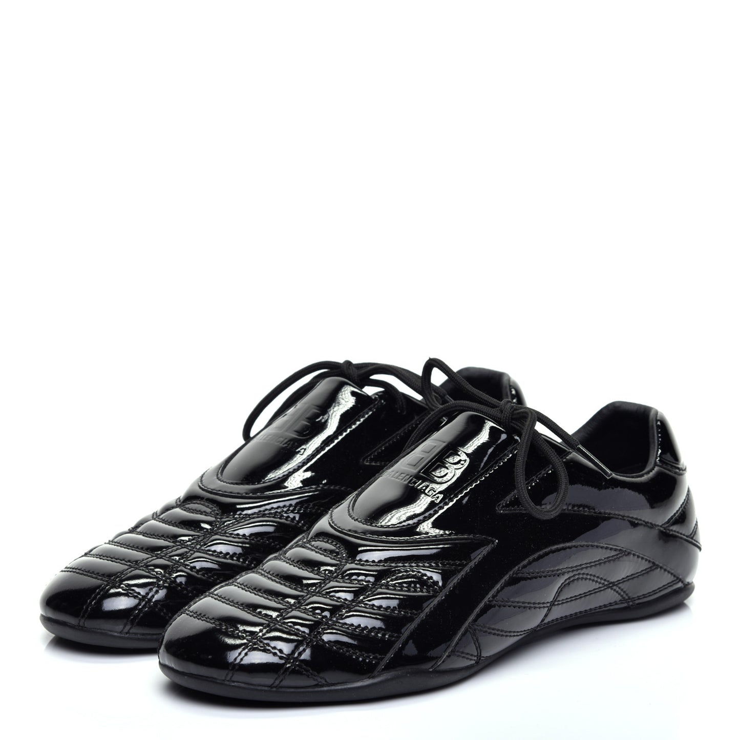 Patent Polyurethane Womens Zen Sneakers 40 Black